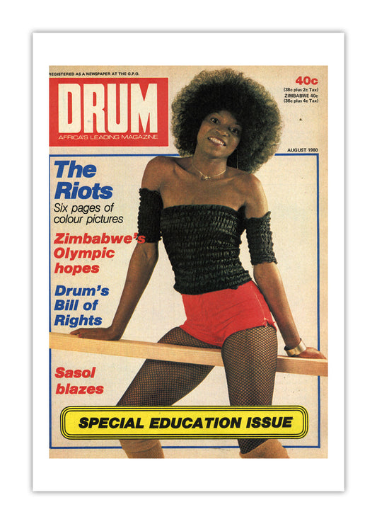 South Africa Drum Magazine cover, August 1980 – archival poster print