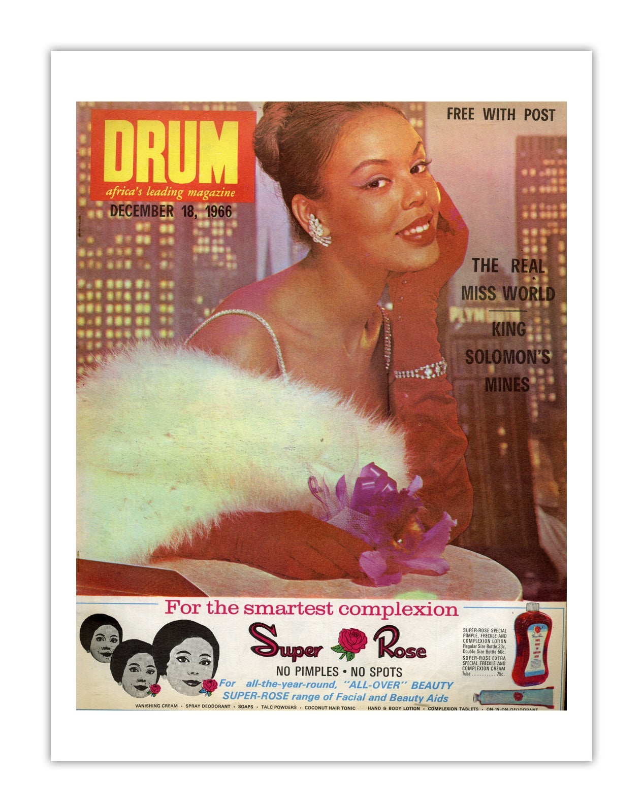 South Africa Drum Magazine cover, December 1966 – archival poster print