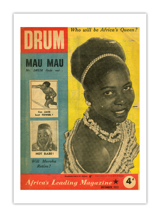 South Africa Drum Magazine cover, December 1952 – archival poster print