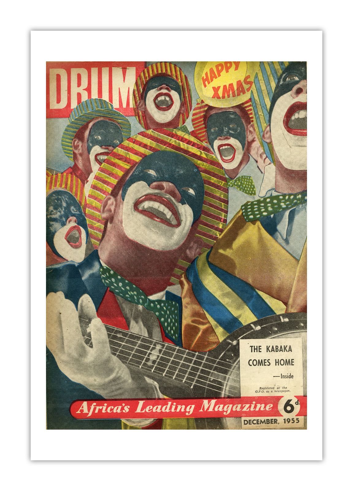 South Africa Drum Magazine cover, December 1955 – archival poster print
