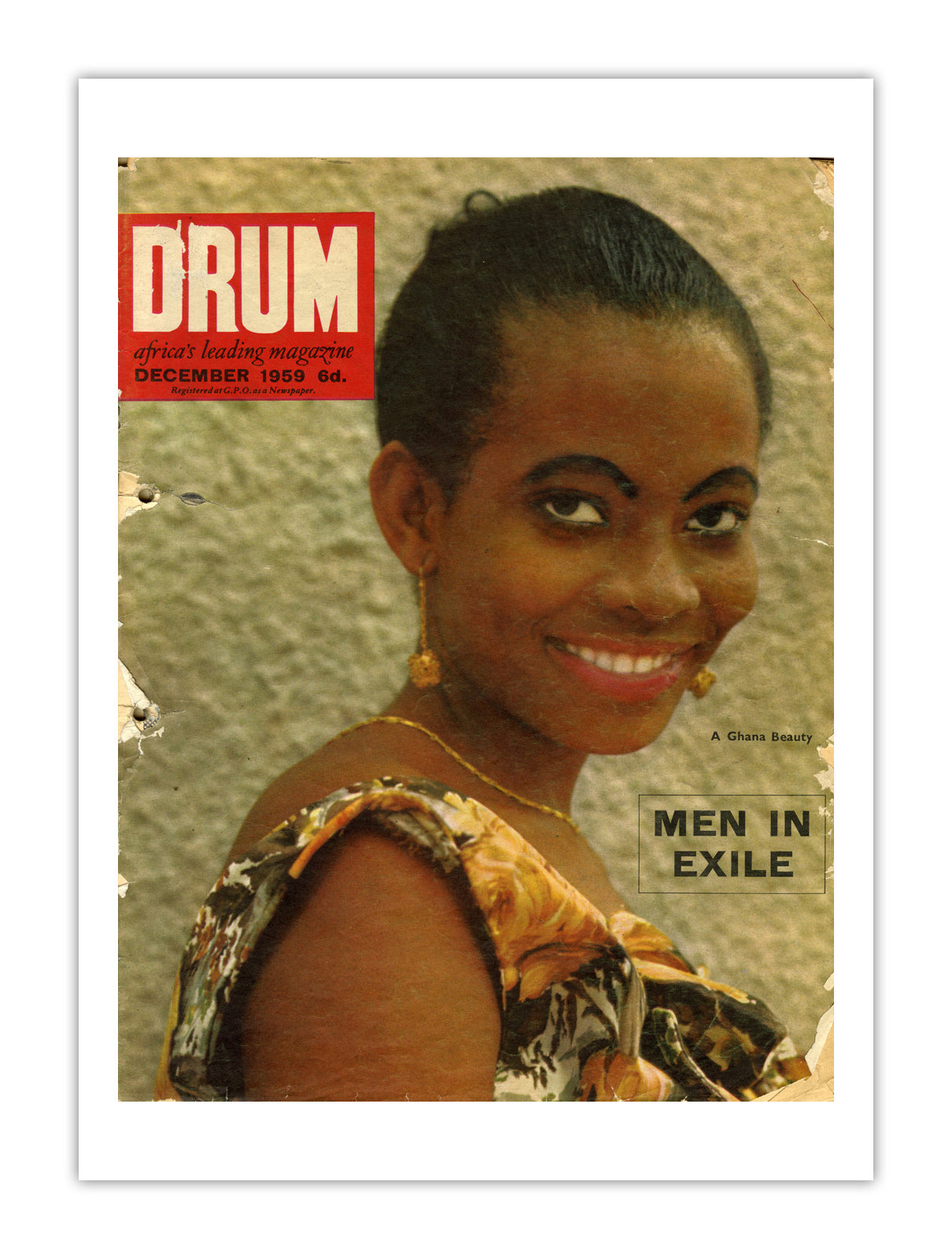 South Africa Drum Magazine cover, December 1959 – archival poster print