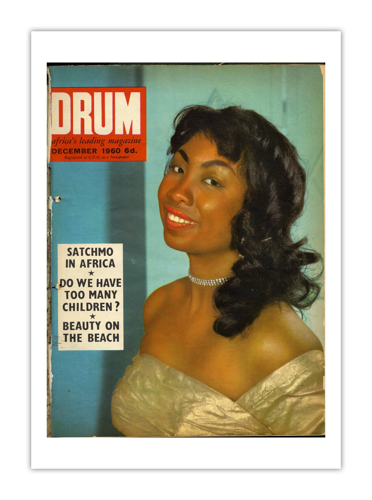 South Africa Drum Magazine cover, December 1960 – archival poster print
