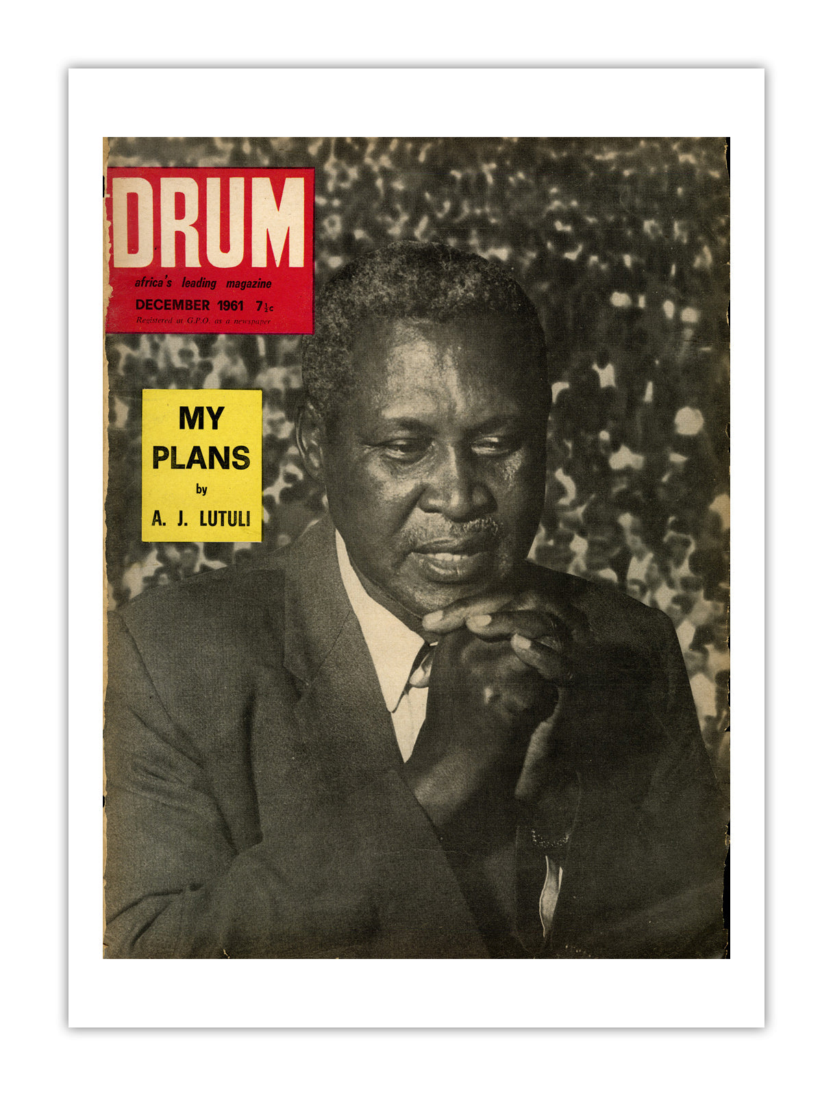 South Africa Drum Magazine cover, December 1961 – archival poster print