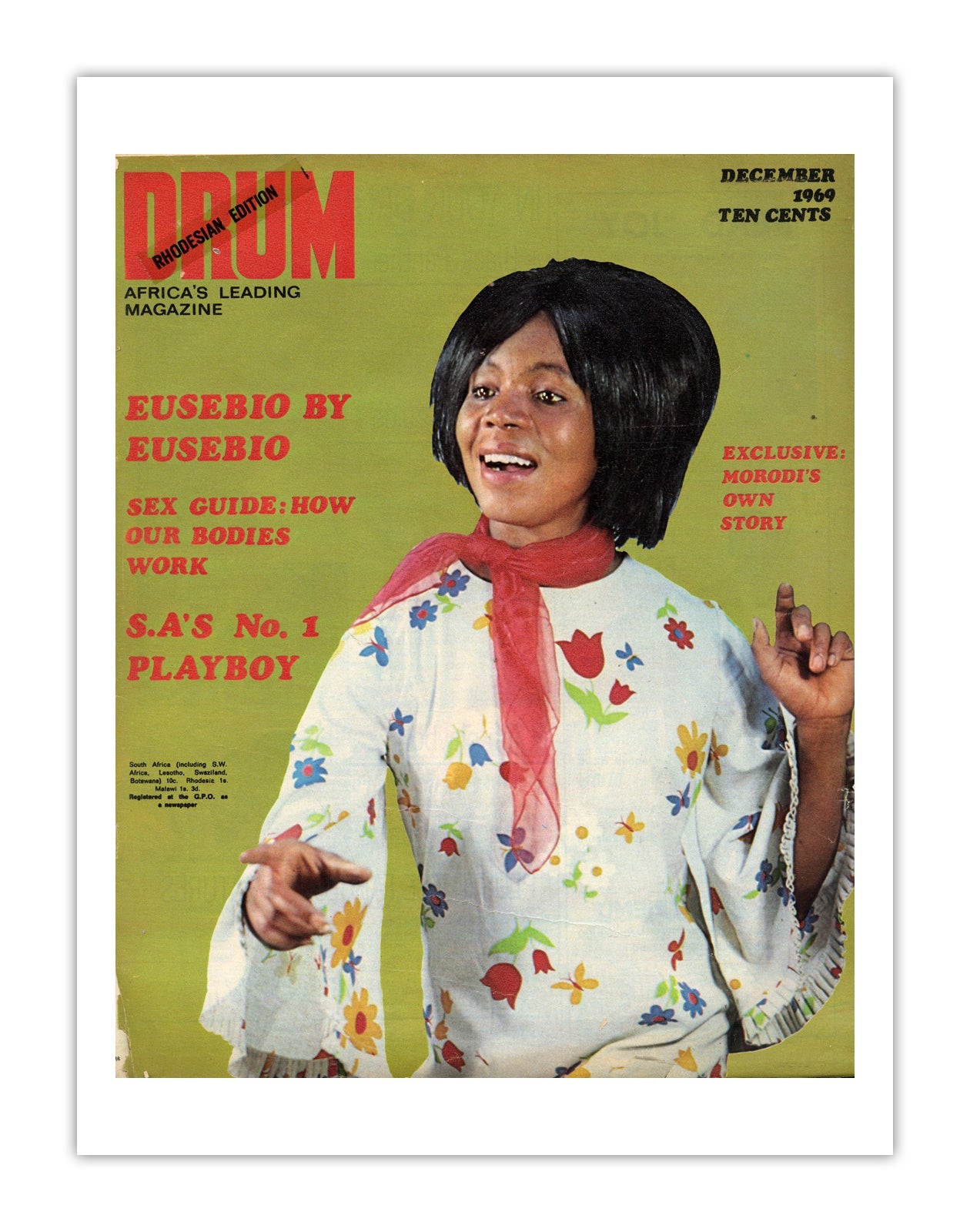 South Africa Drum Magazine cover, December 1969 – archival poster print