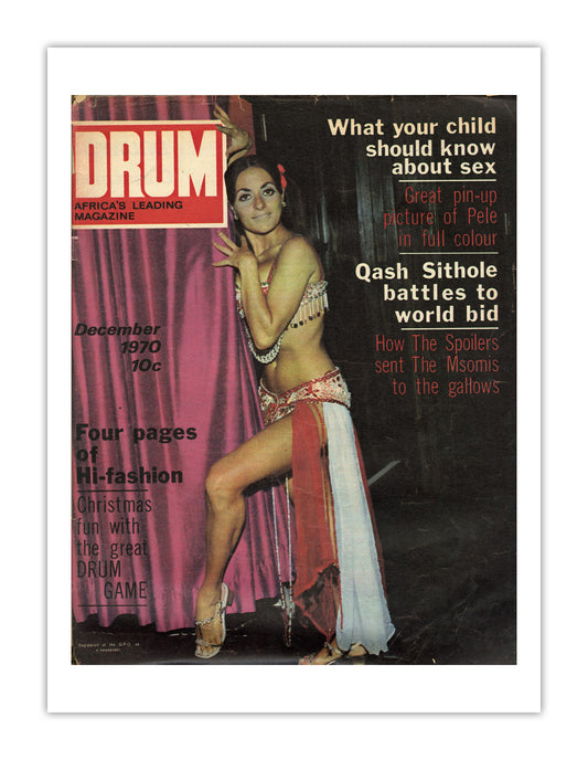South Africa Drum Magazine cover, December 1970 – archival poster print