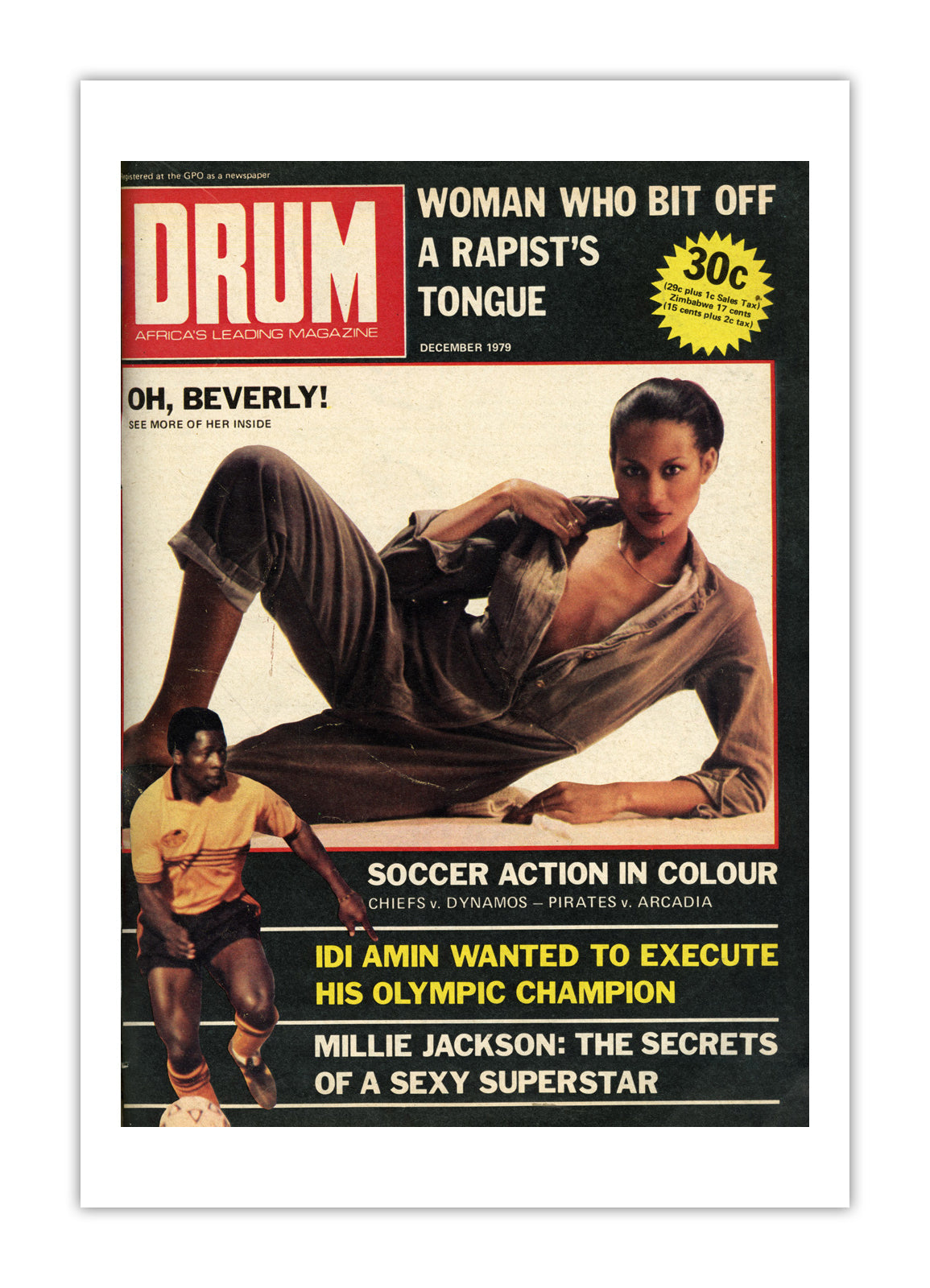 South Africa Drum Magazine cover, December 1979 – archival poster print