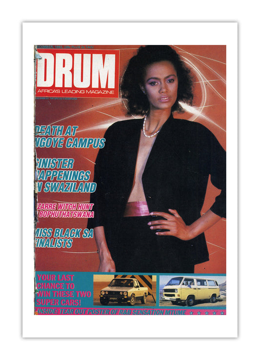 South Africa Drum Magazine cover, December 1983 – archival poster print
