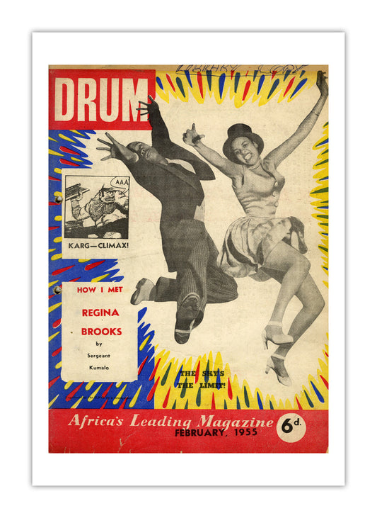 South Africa Drum Magazine cover, February 1955 – archival poster print