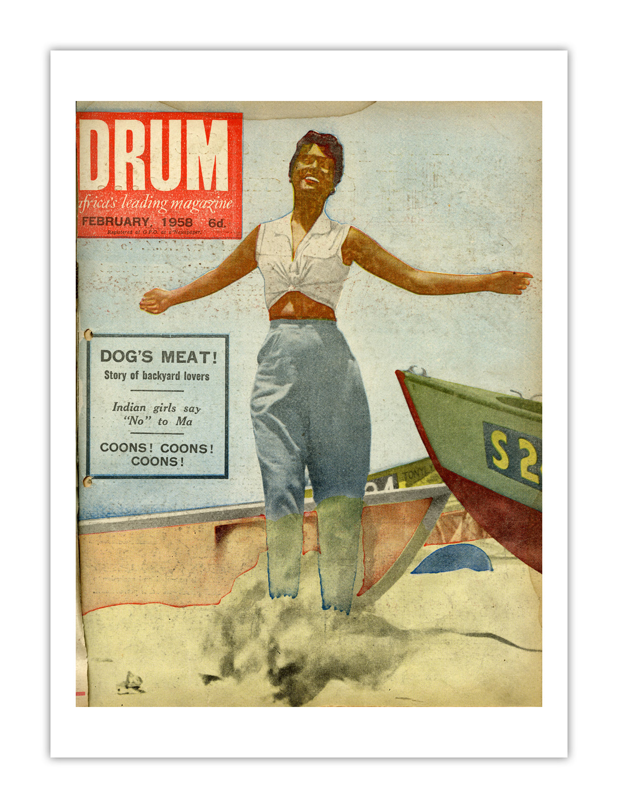 South Africa Drum Magazine cover, February 1958 – archival poster print