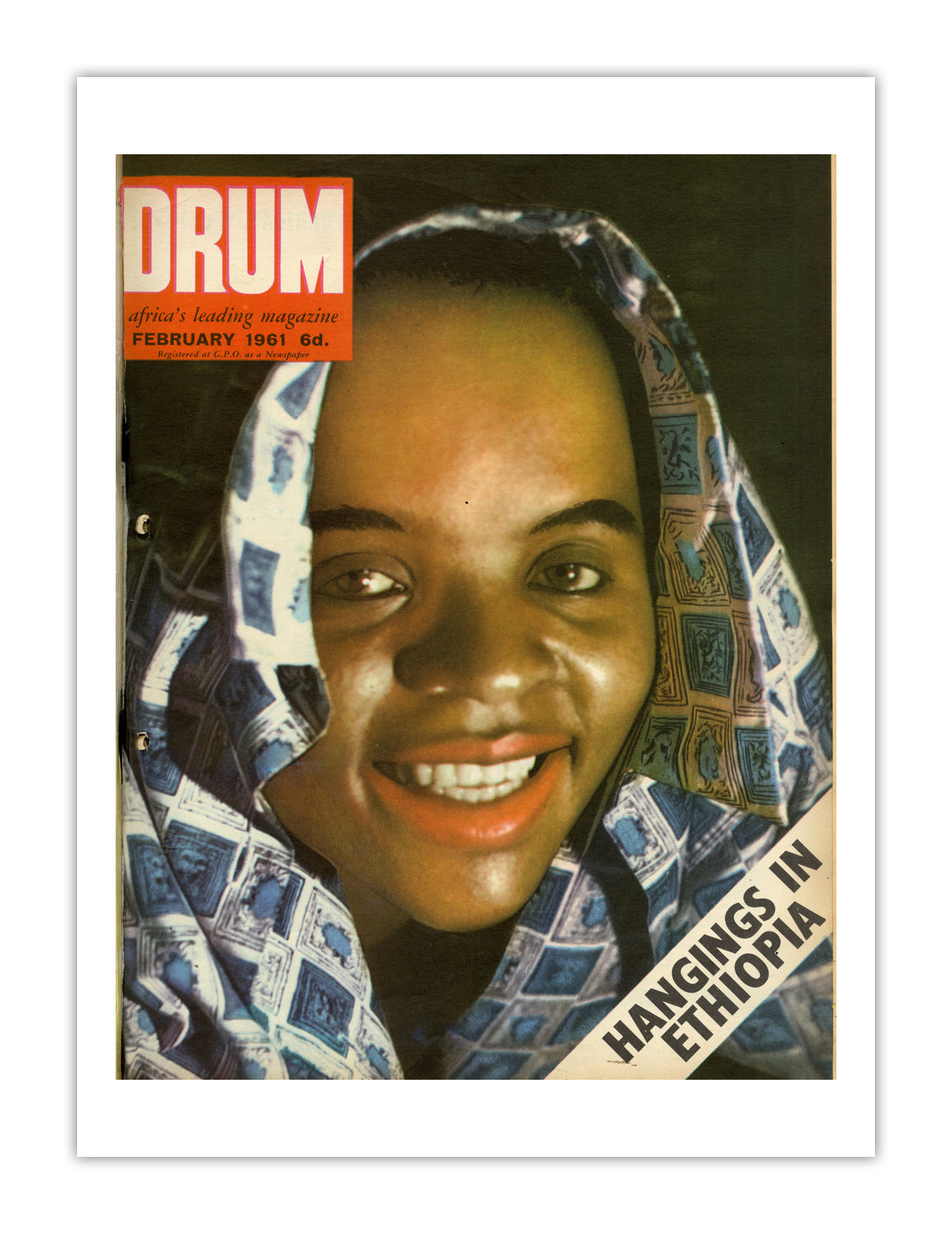 South Africa Drum Magazine cover, February 1961 – archival poster print