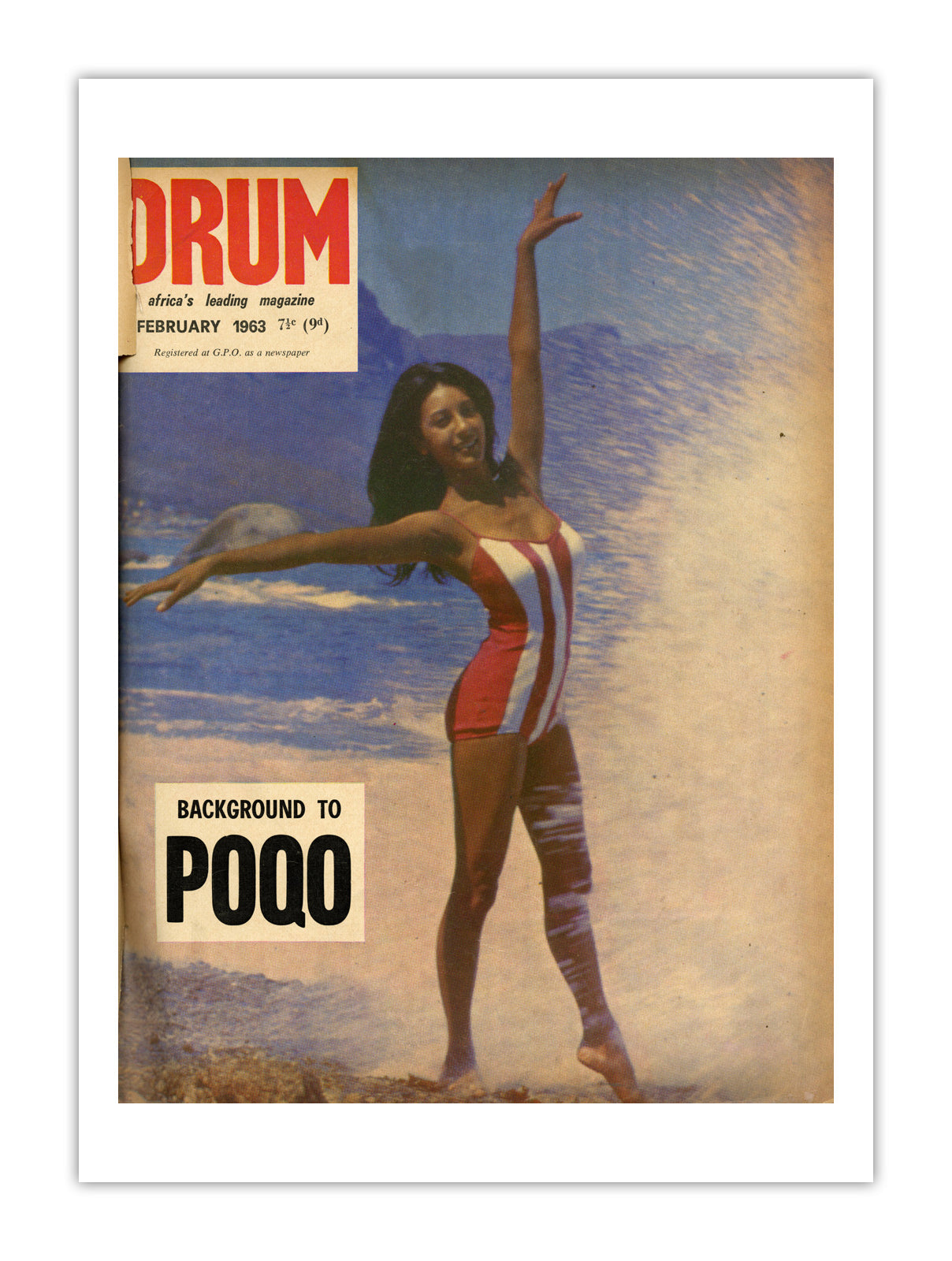 South Africa Drum Magazine cover, February 1963 – archival poster print
