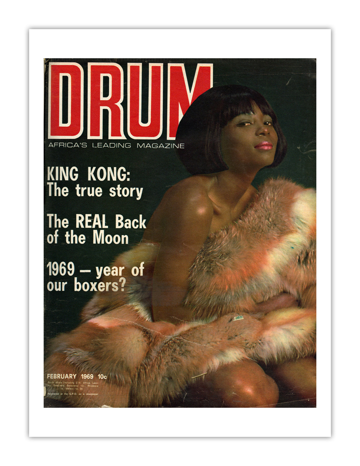 South Africa Drum Magazine cover, February 1969 – archival poster print