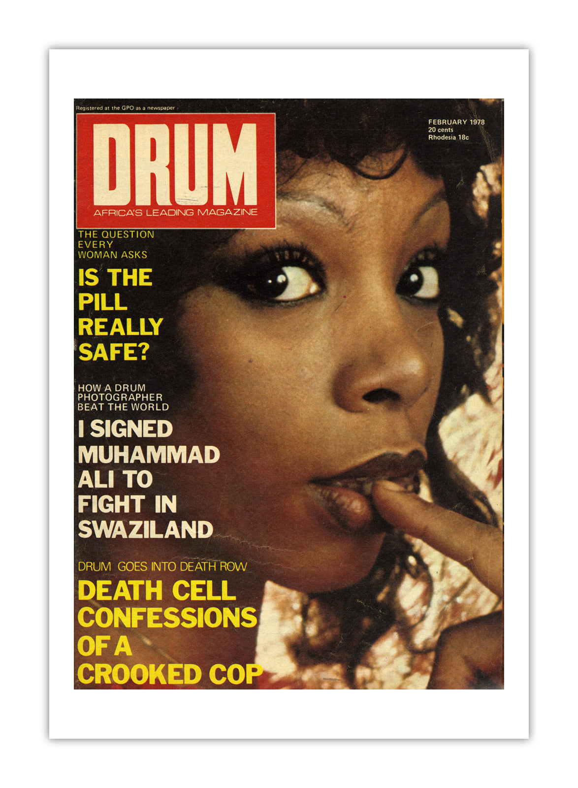 South Africa Drum Magazine cover, February 1978 – archival poster print