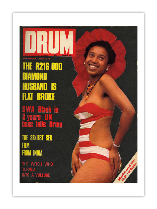 South Africa Drum Magazine cover, February 1976 – archival poster print