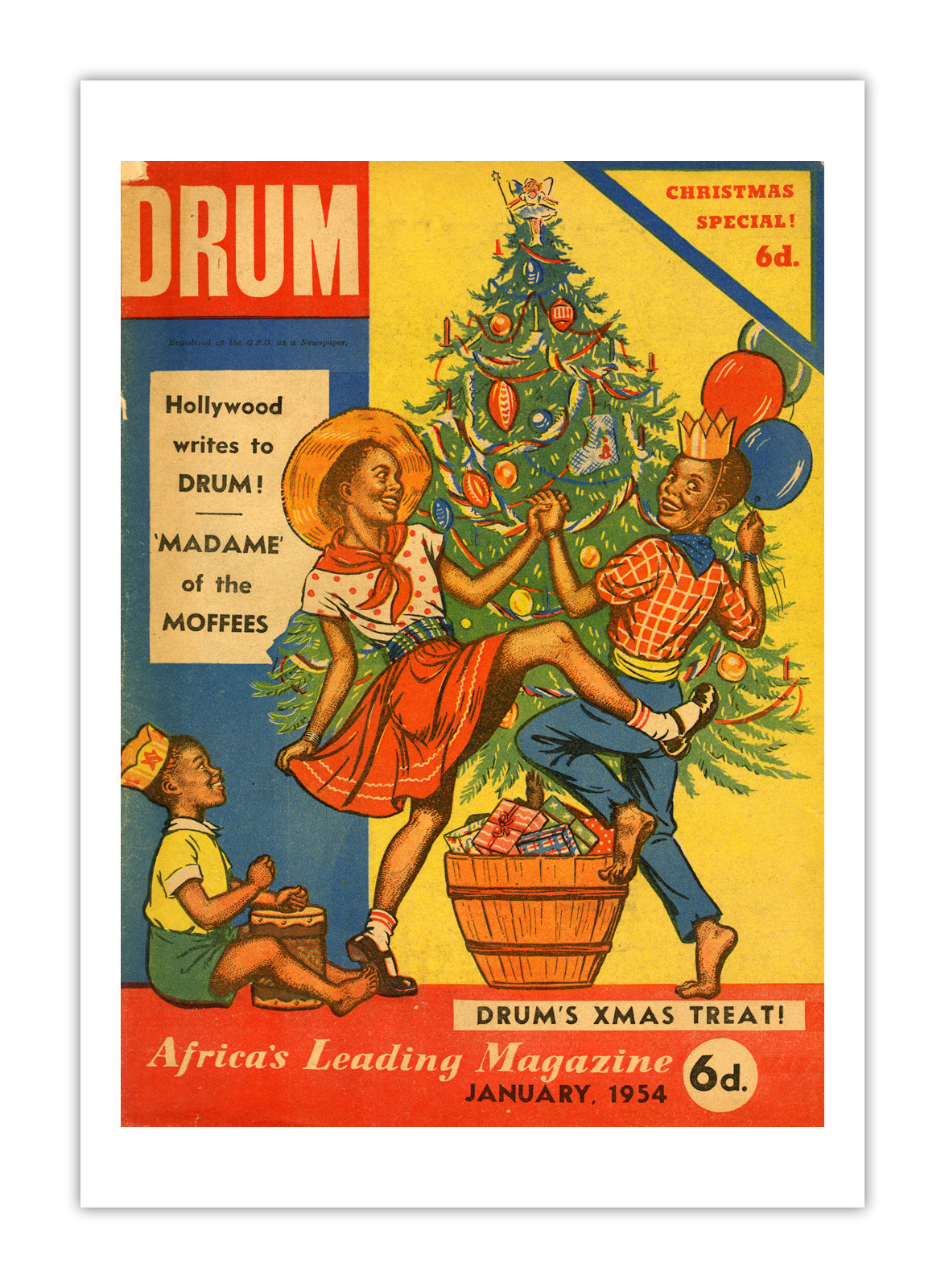 South Africa Drum Magazine cover, January 1954 – archival poster print