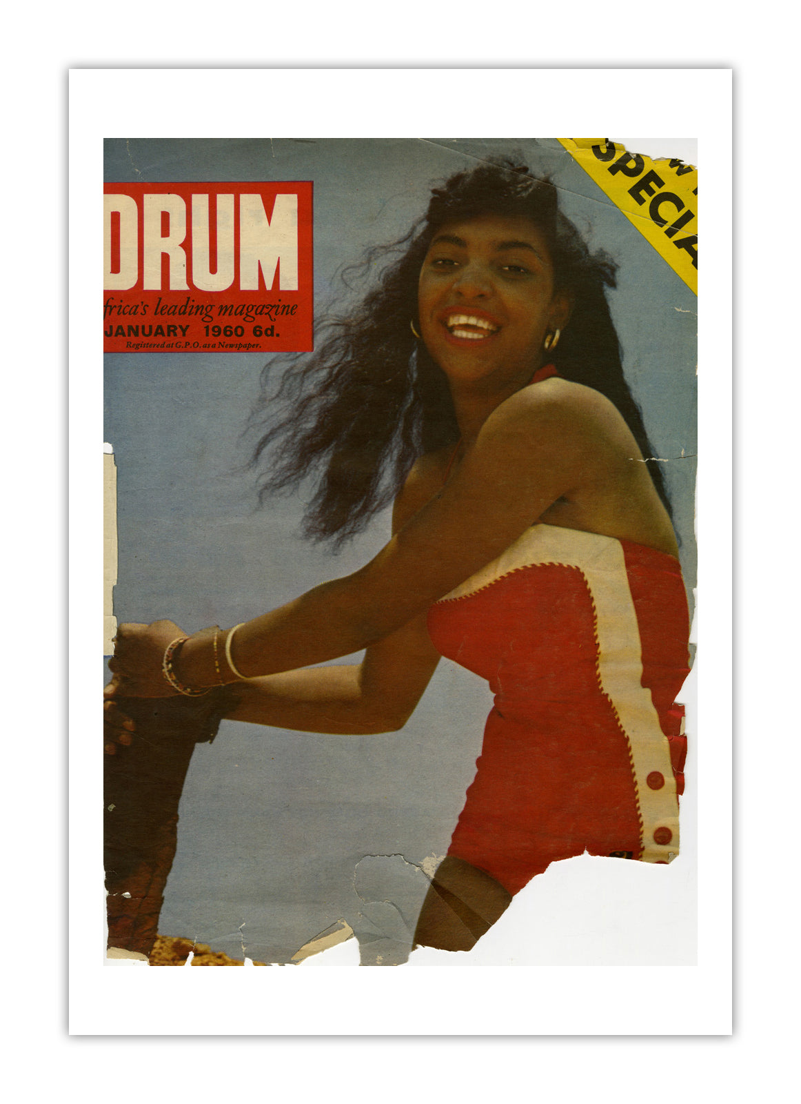 South Africa Drum Magazine cover, January 1960 – archival poster print