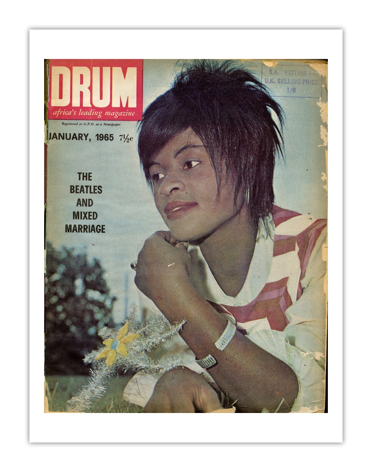 South Africa Drum Magazine cover, January 1965 – archival poster print