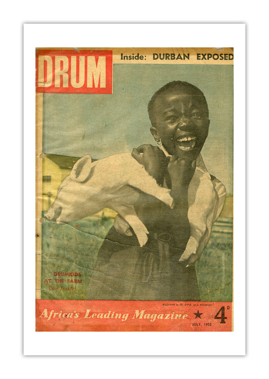 South Africa Drum Magazine cover, July 1952 – archival poster print