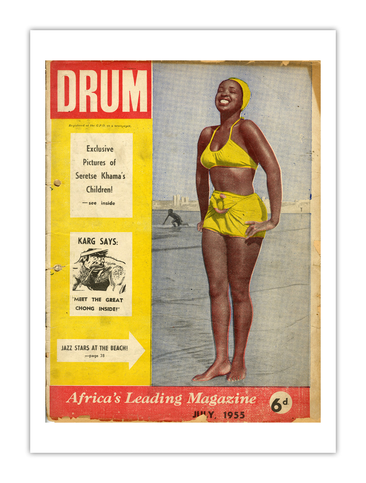 South Africa Drum Magazine cover, July 1955 – archival poster print