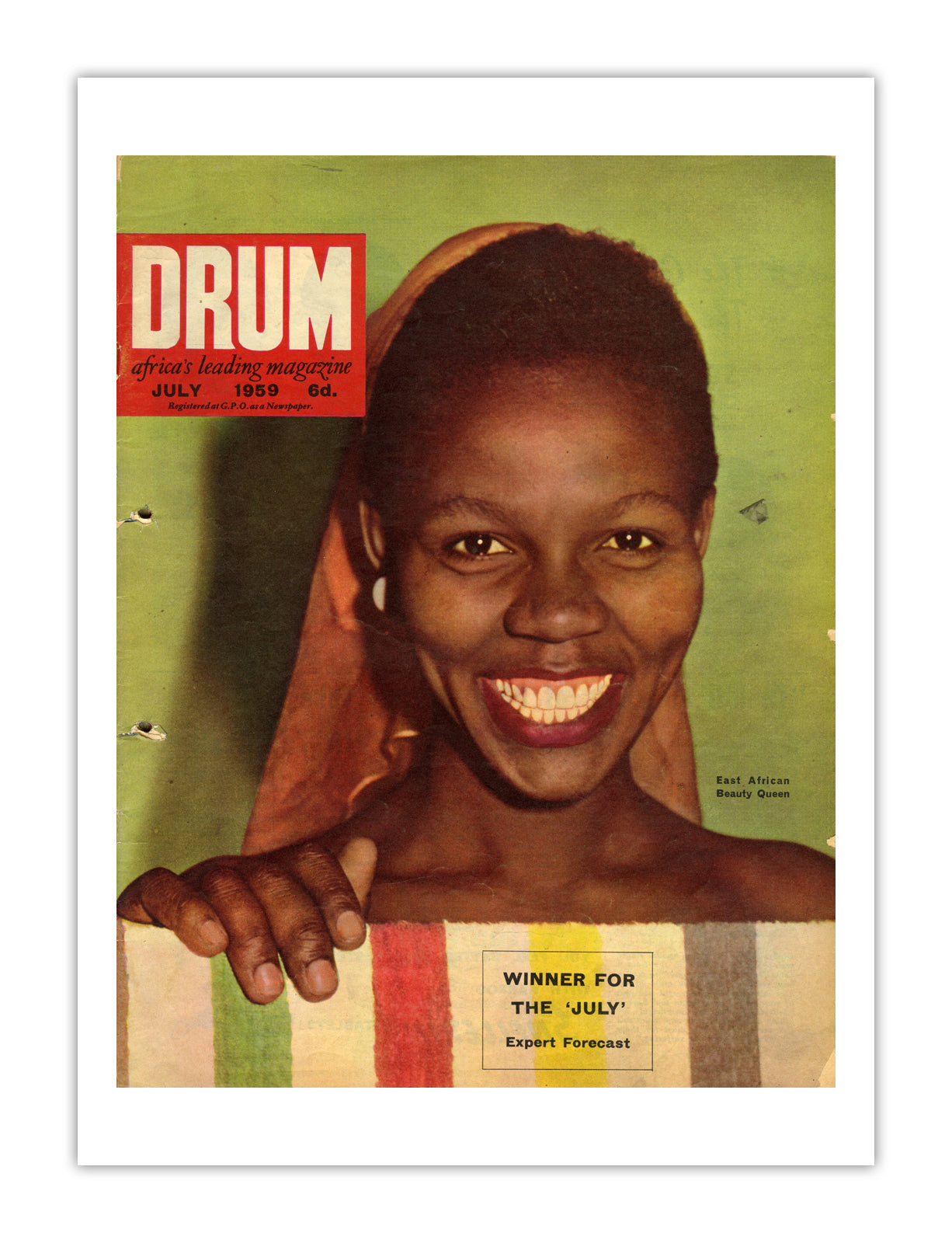 South Africa Drum Magazine cover, July 1959 – archival poster print