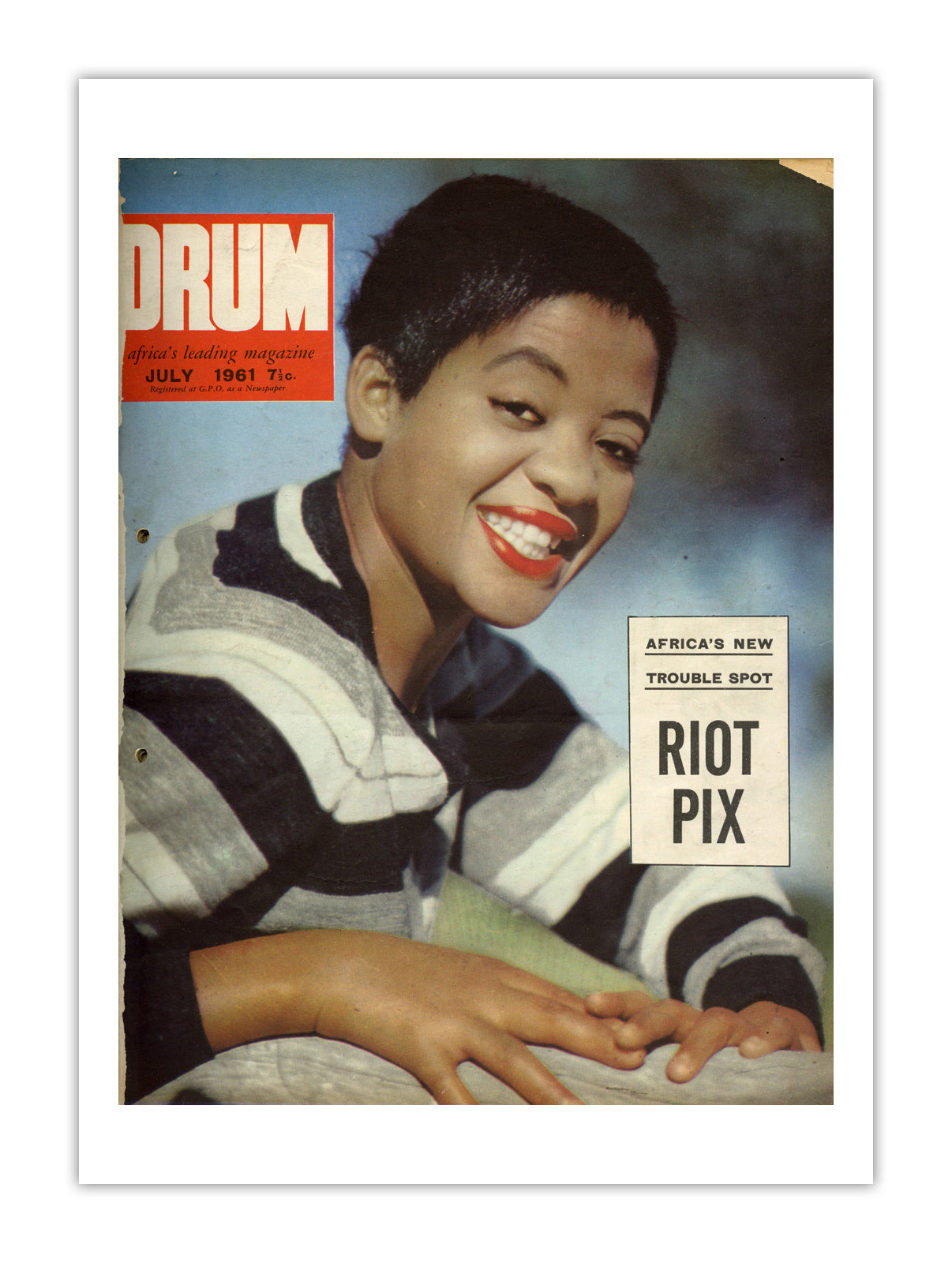 South Africa Drum Magazine cover, July 1961 – archival poster print