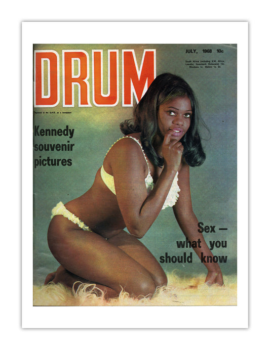 South Africa Drum Magazine cover, July 1968 – archival poster print