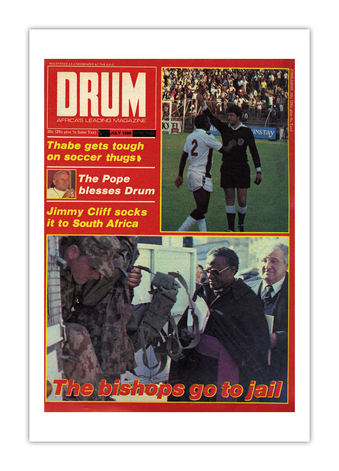South Africa Drum Magazine cover, July 1980 – archival poster print