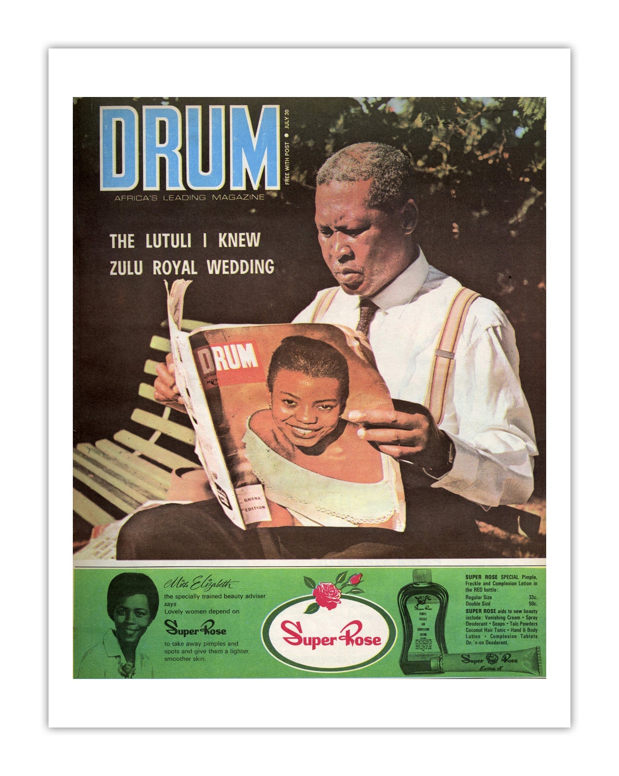 South Africa Drum Magazine cover, July 1967 – archival poster print