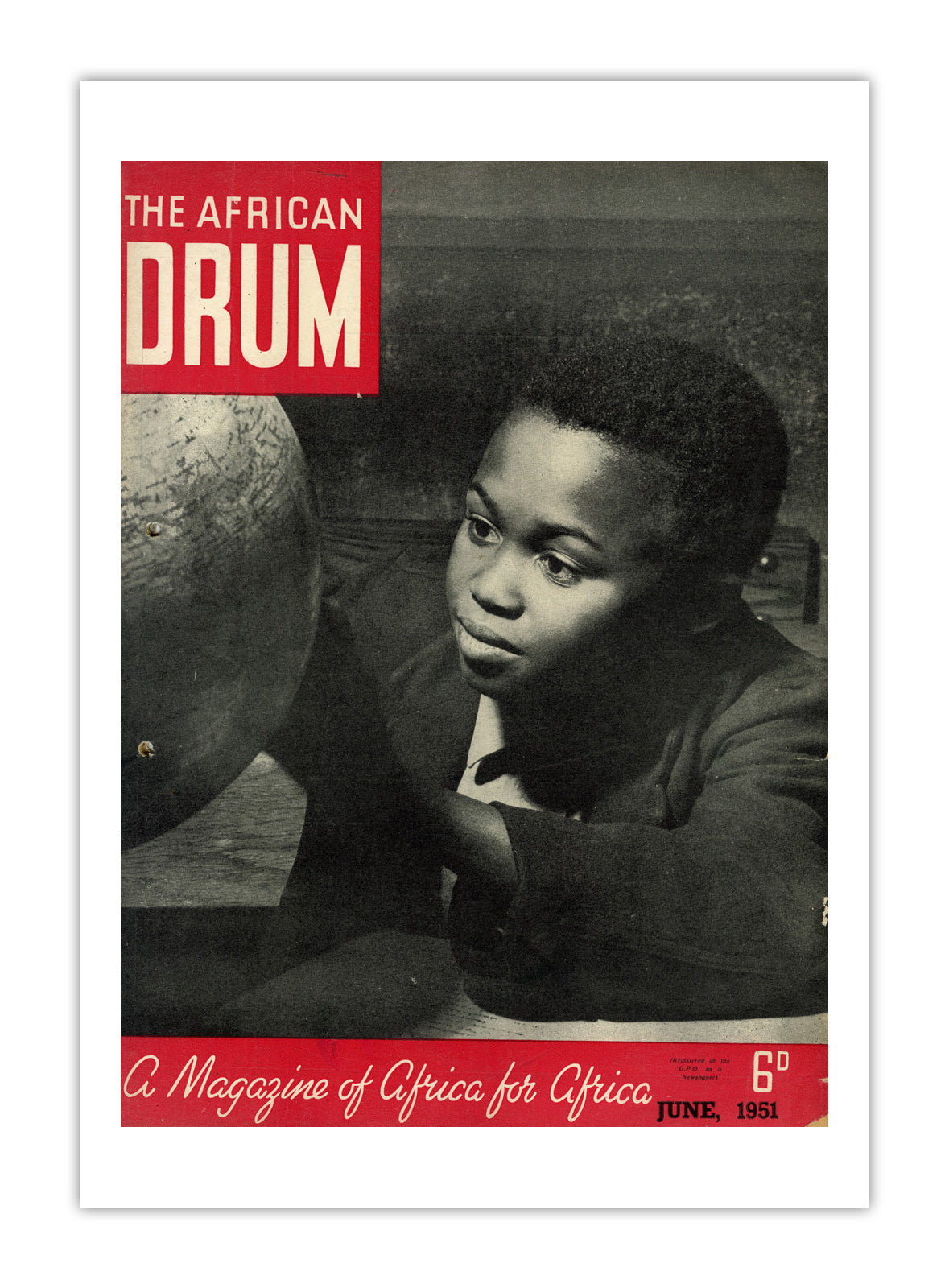South Africa Drum Magazine cover, June 1951 – archival poster print
