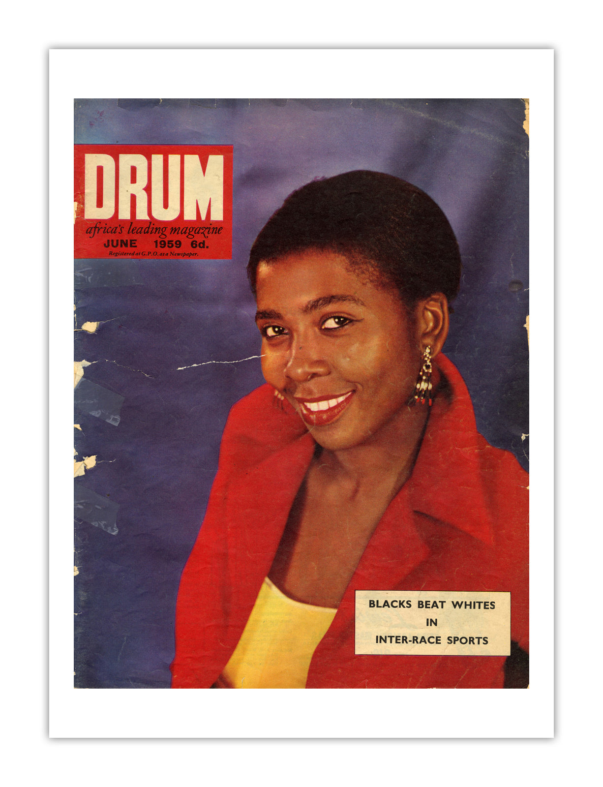 South Africa Drum Magazine cover, June 1959 – archival poster print