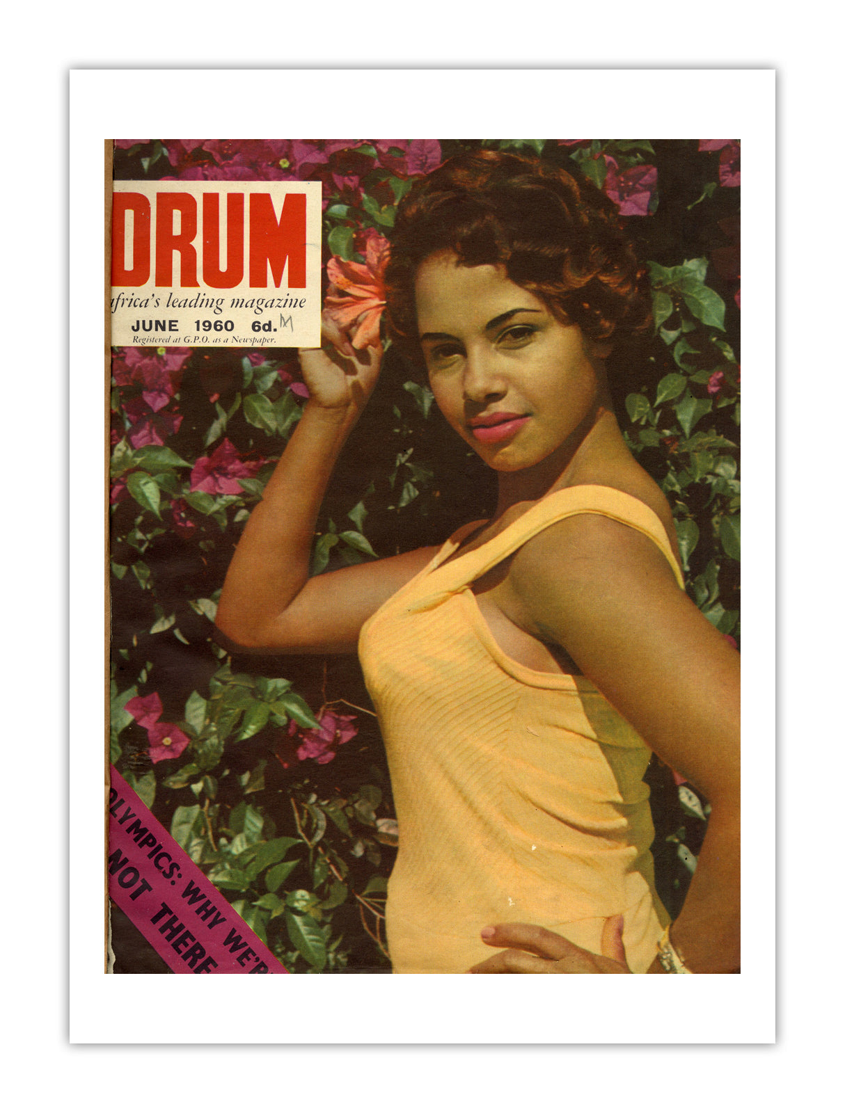South Africa Drum Magazine cover, June 1960 – archival poster print