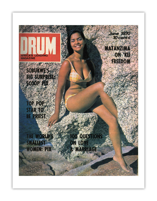 South Africa Drum Magazine cover, June 1970 – archival poster print