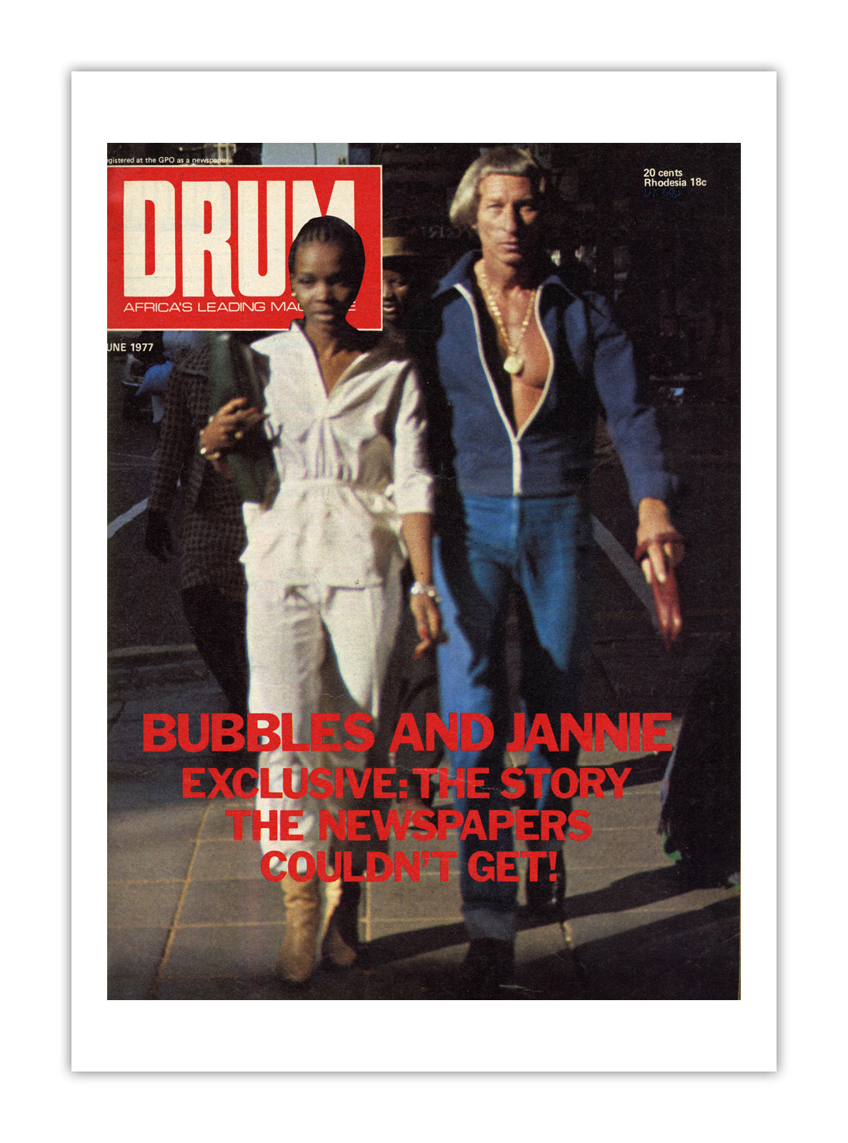 South Africa Drum Magazine cover, June 1977 – archival poster print
