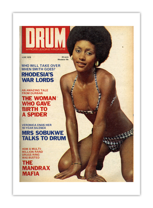 South Africa Drum Magazine cover, June 1978 – archival poster print