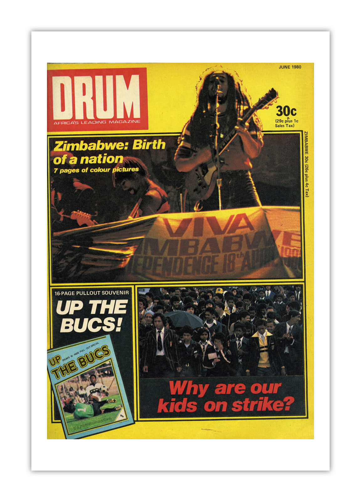 South Africa Drum Magazine cover, June 1980 – archival poster print