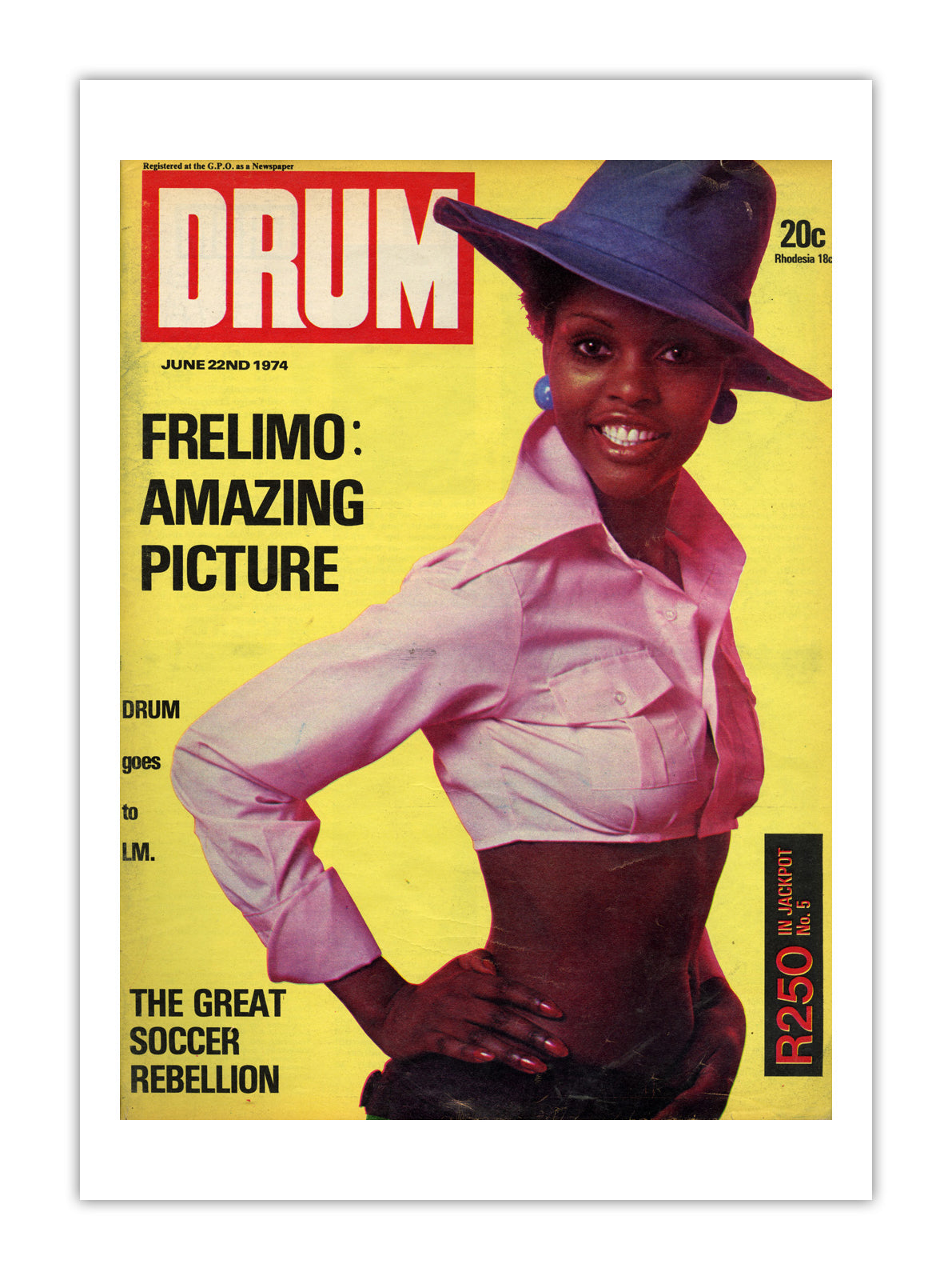 South Africa Drum Magazine cover, June 1974 – archival poster print