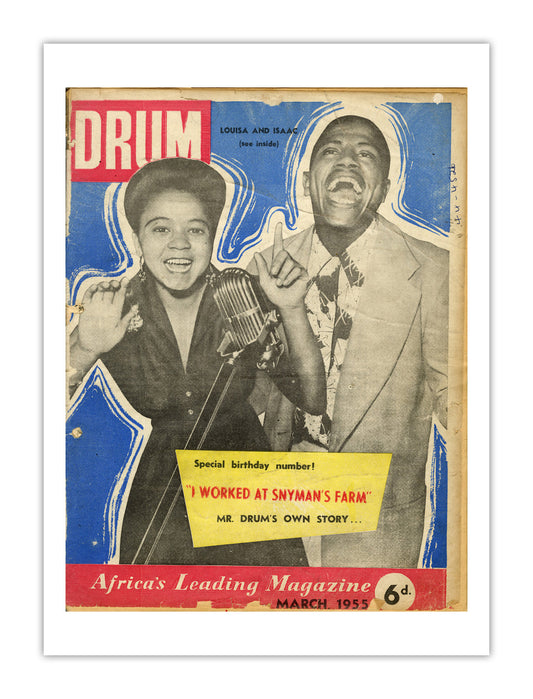 South Africa Drum Magazine cover, March 1955 – archival poster print