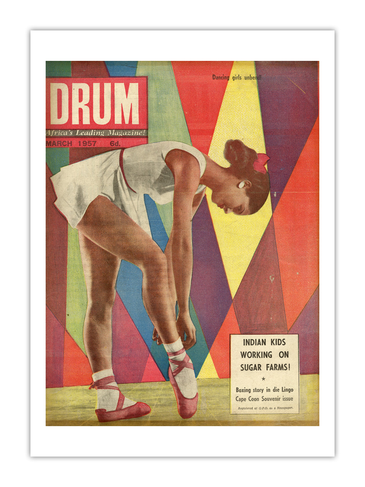 South Africa Drum Magazine cover, March 1957 – archival poster print