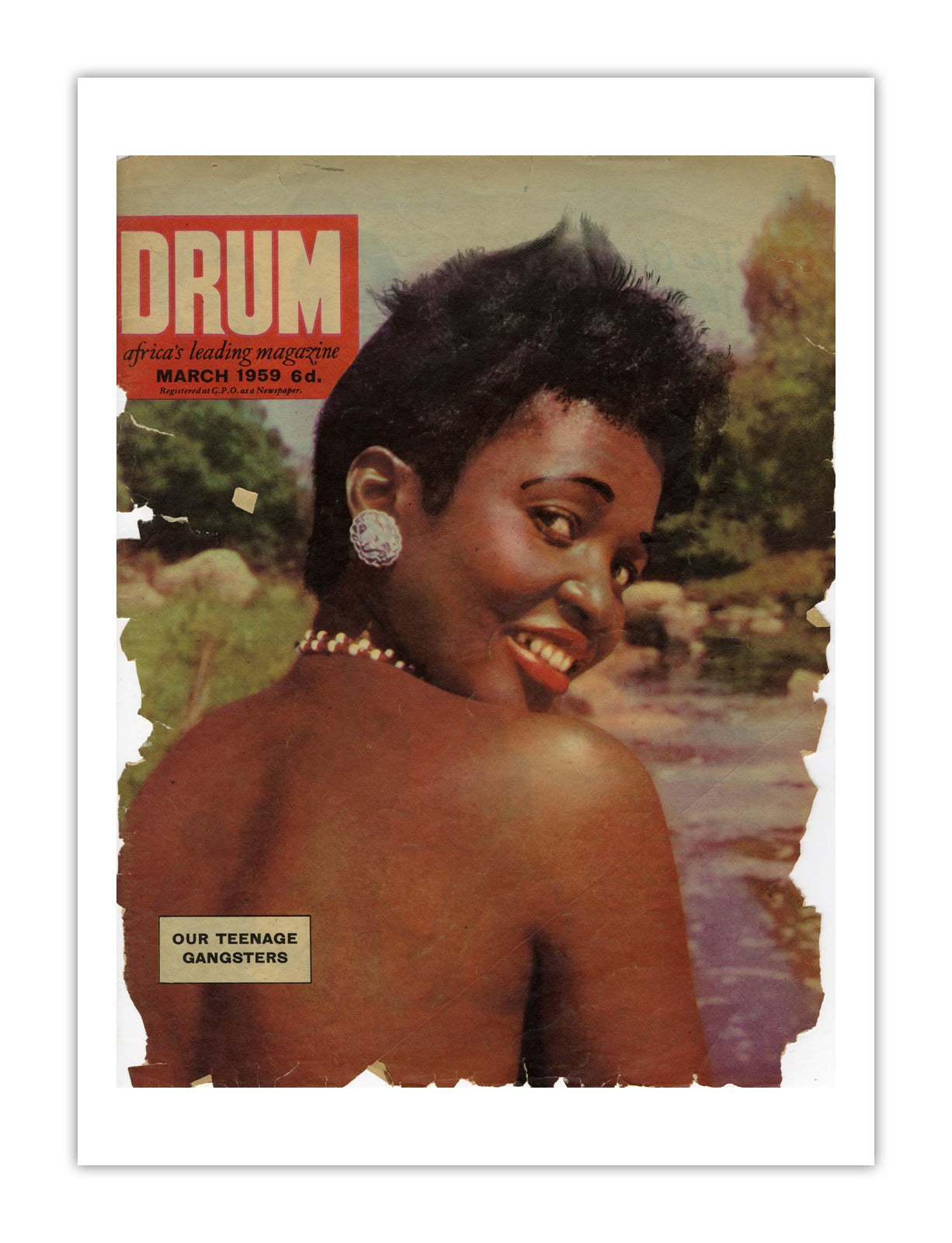 South Africa Drum Magazine cover, March 1959 – archival poster print