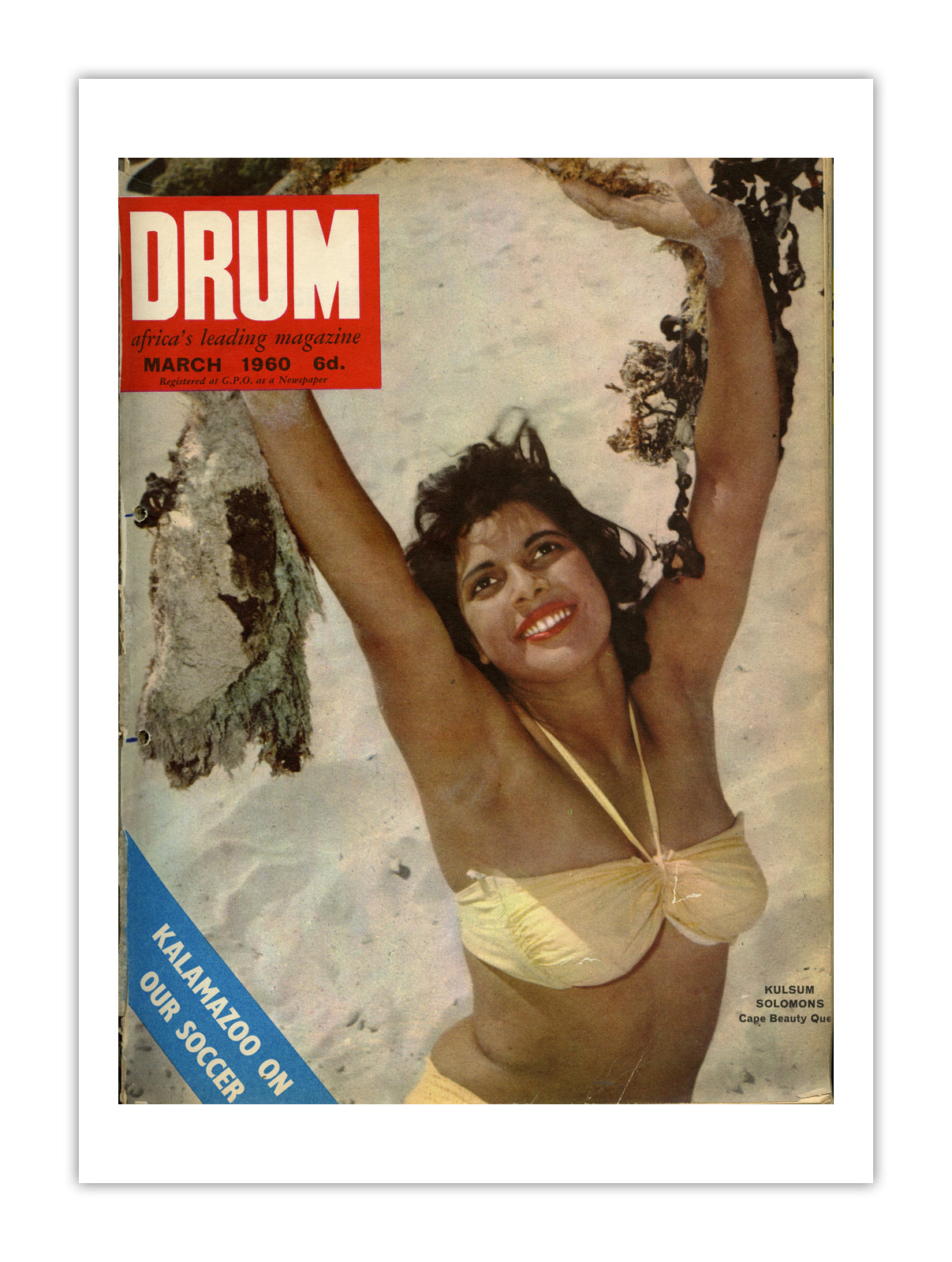 South Africa Drum Magazine cover, March 1960 – archival poster print