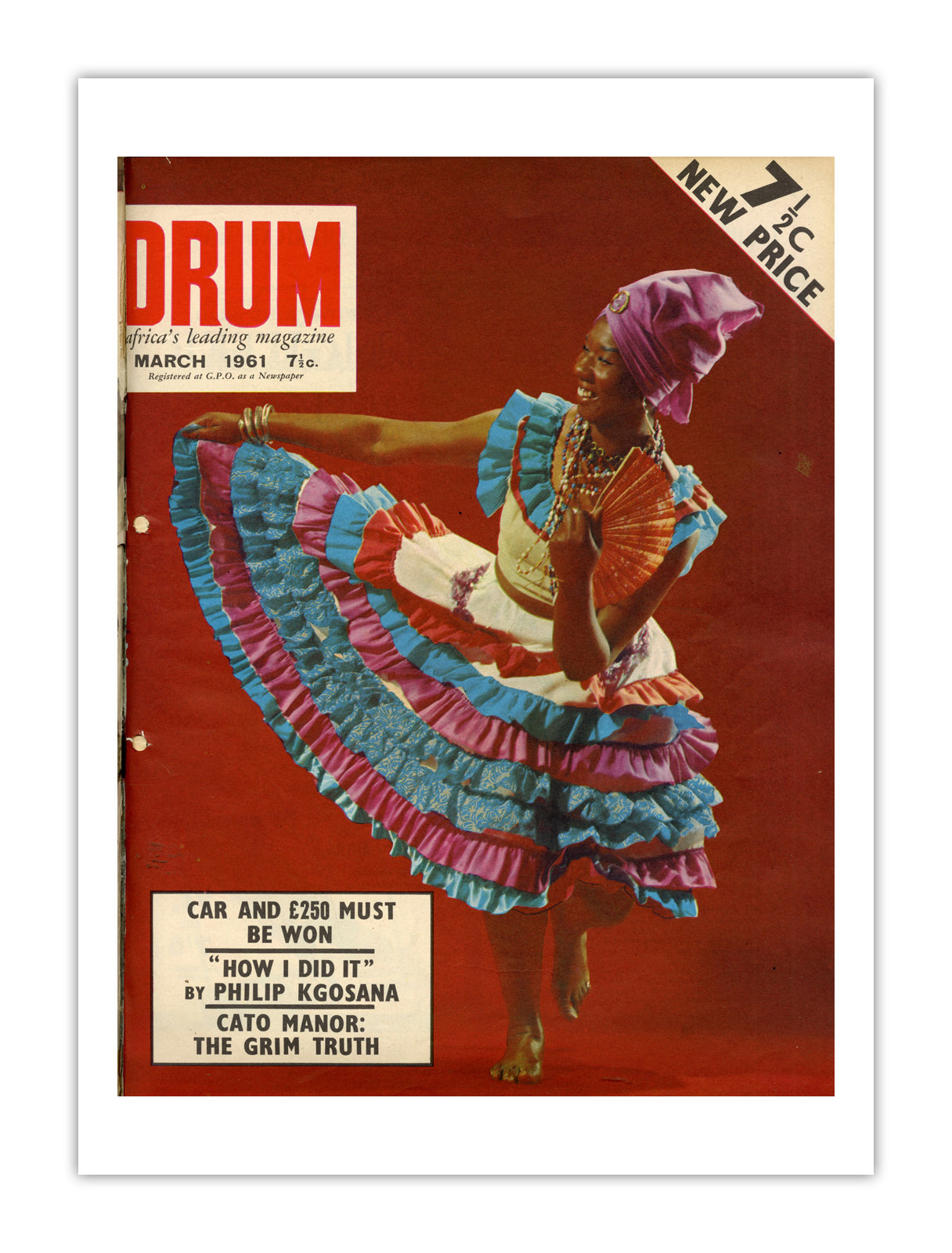 South Africa Drum Magazine cover, March 1961 – archival poster print