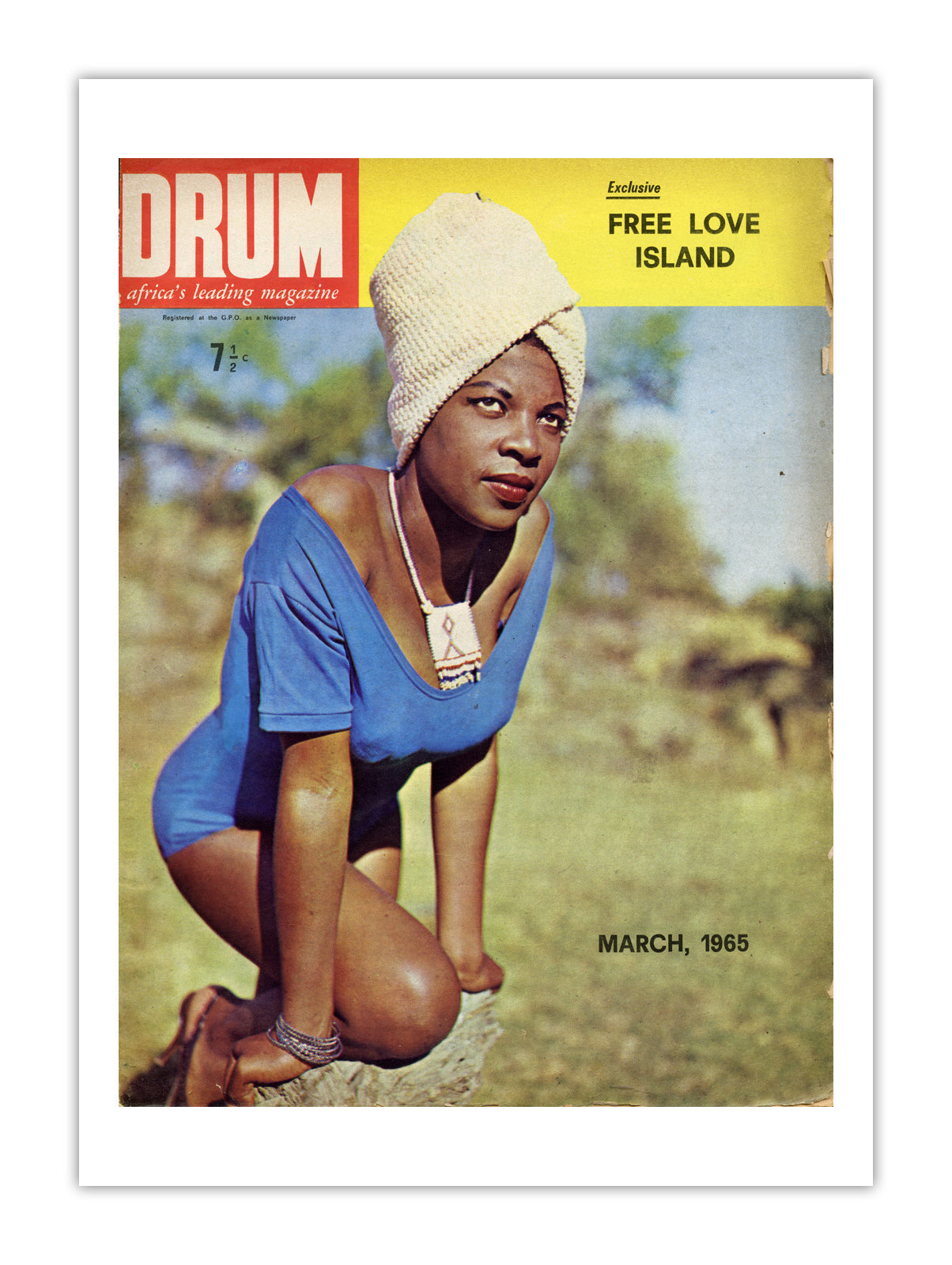 South Africa Drum Magazine cover, March 1965 – archival poster print