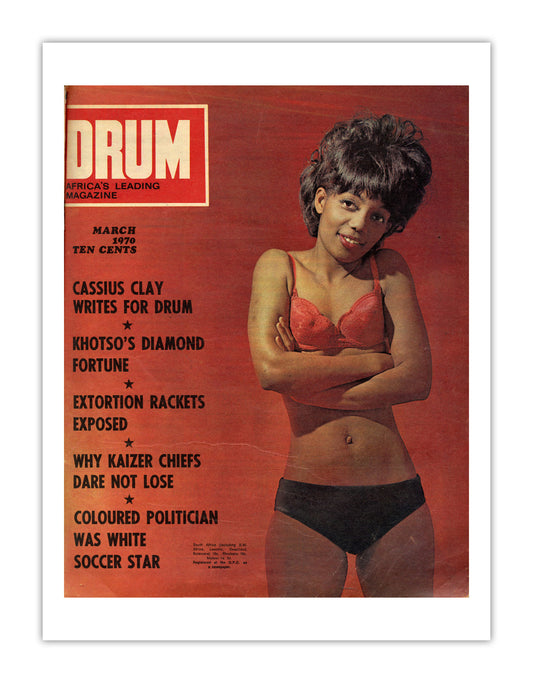 South Africa Drum Magazine cover, March 1970 – archival poster print