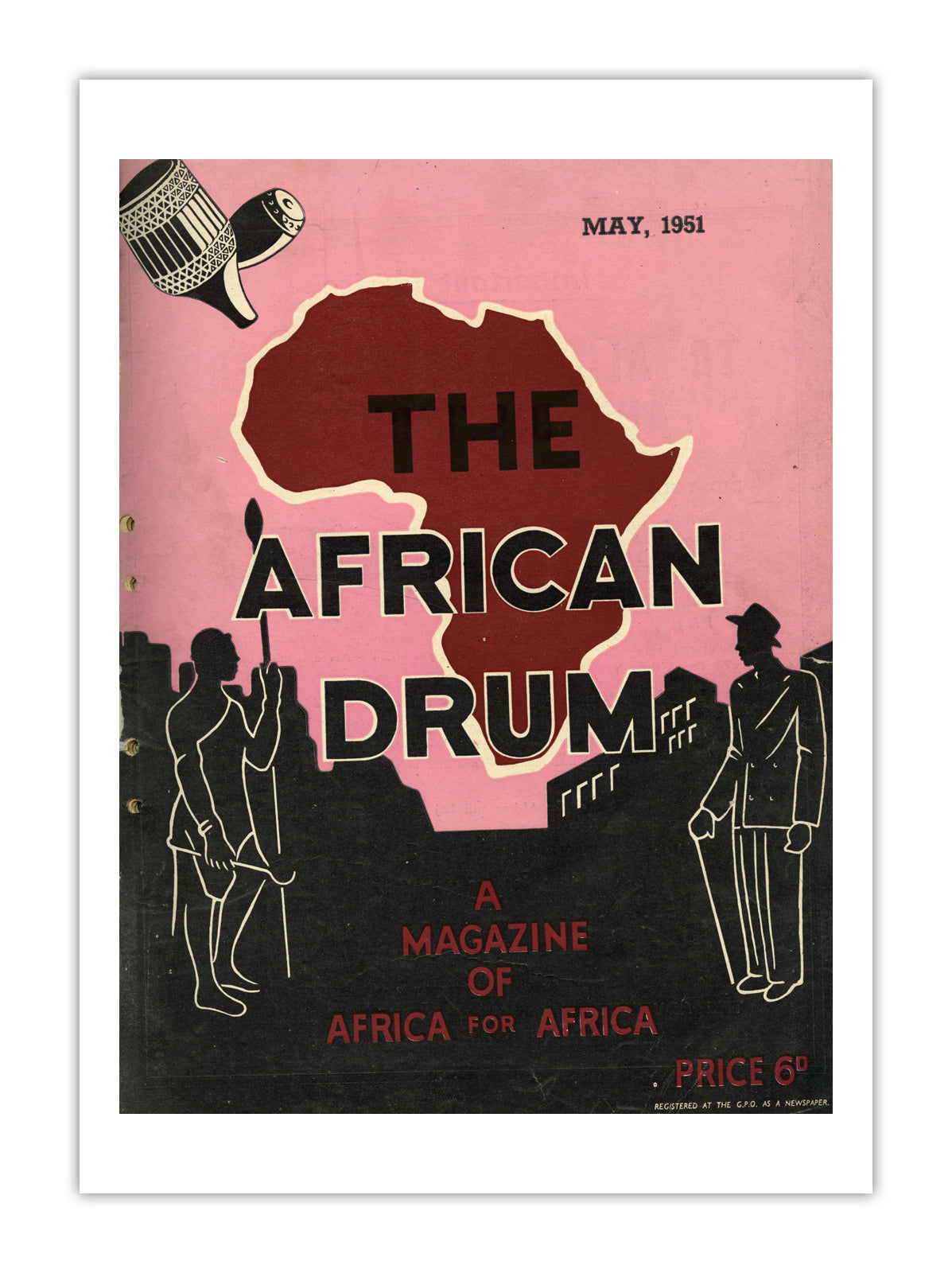 South Africa Drum Magazine cover, May 1951 – archival poster print