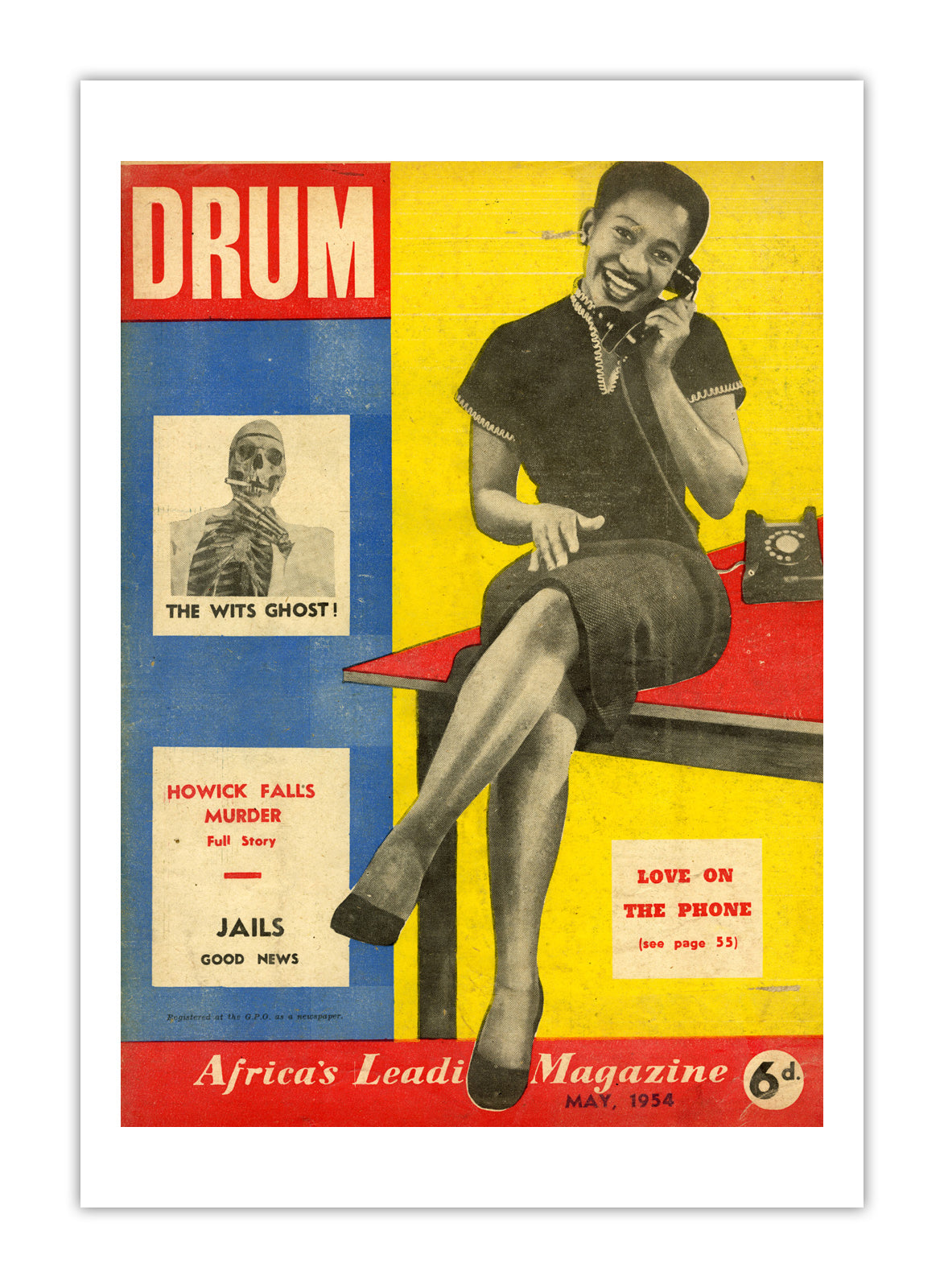 South Africa Drum Magazine cover, May 1954 – archival poster print
