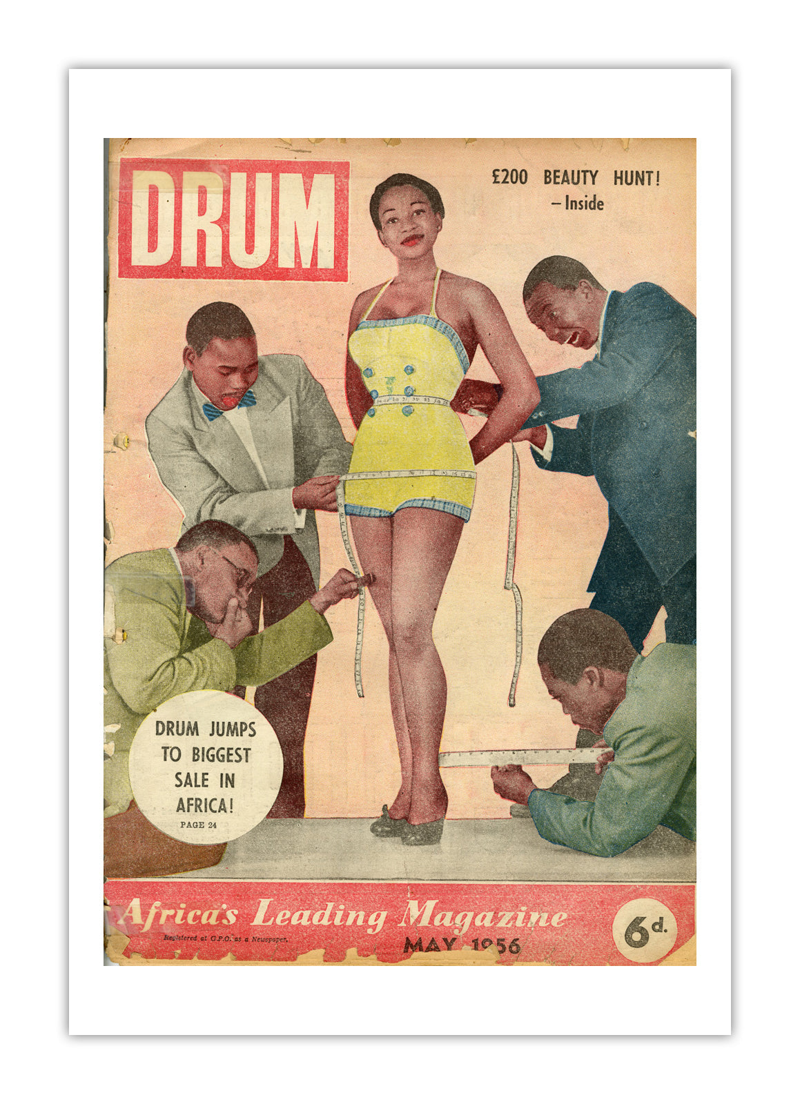 South Africa Drum Magazine cover, May 1956 – archival poster print