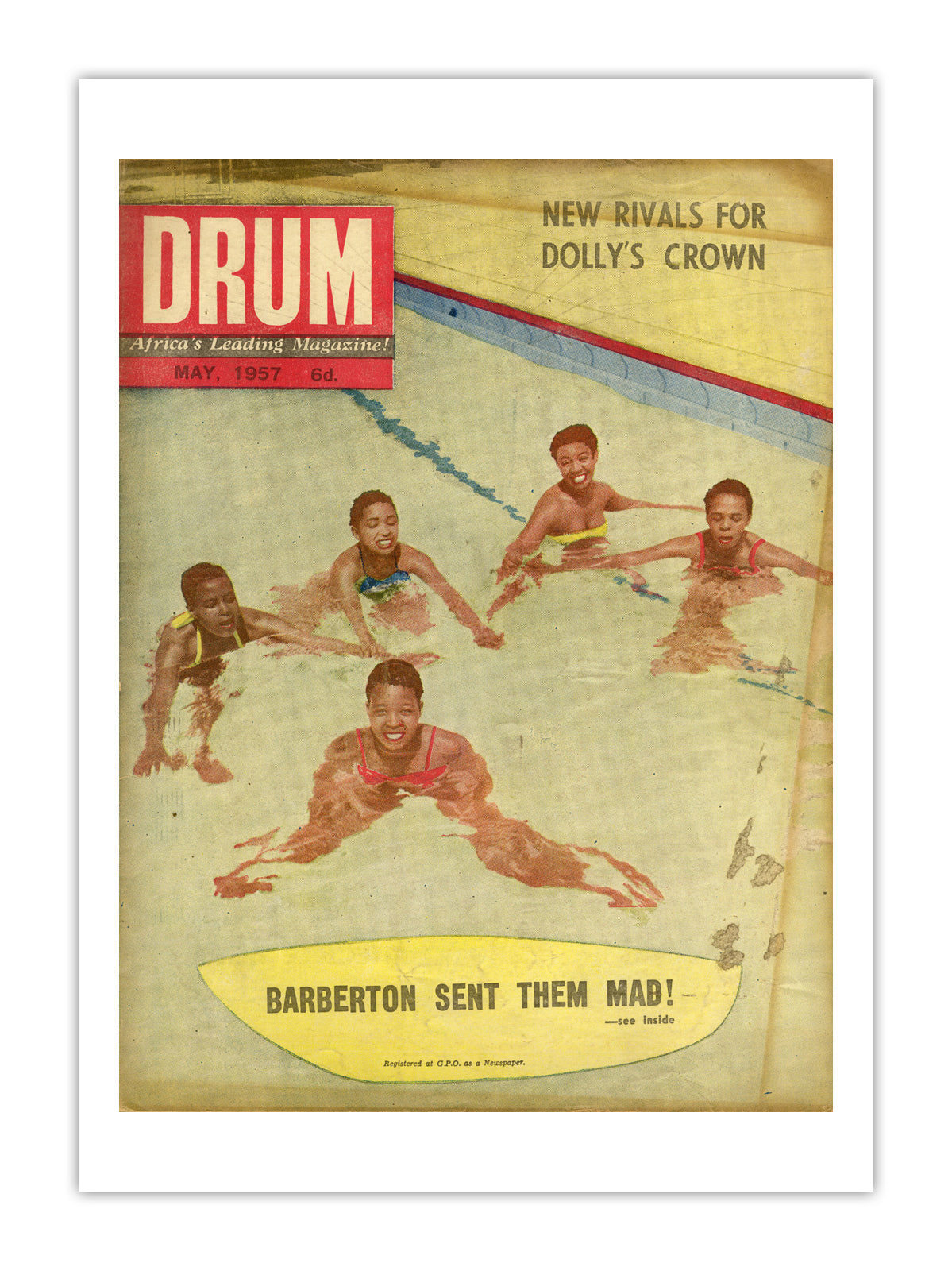 South Africa Drum Magazine cover, May 1957 – archival poster print