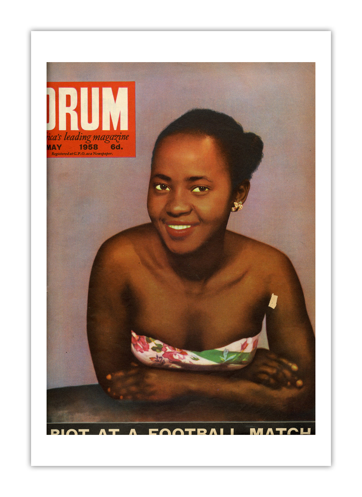 South Africa Drum Magazine cover, May 1958 – archival poster print