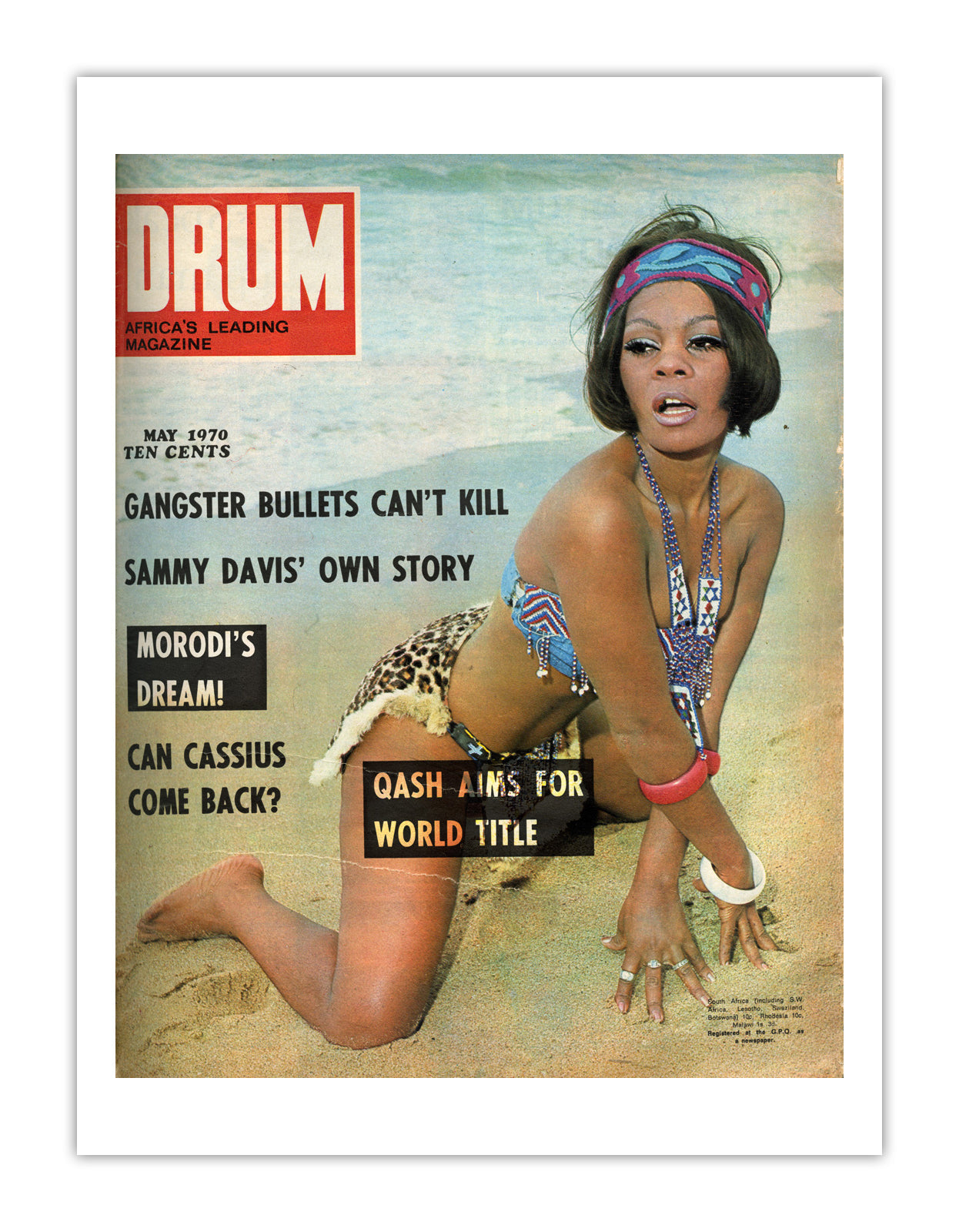 South Africa Drum Magazine cover, May 1970 – archival poster print