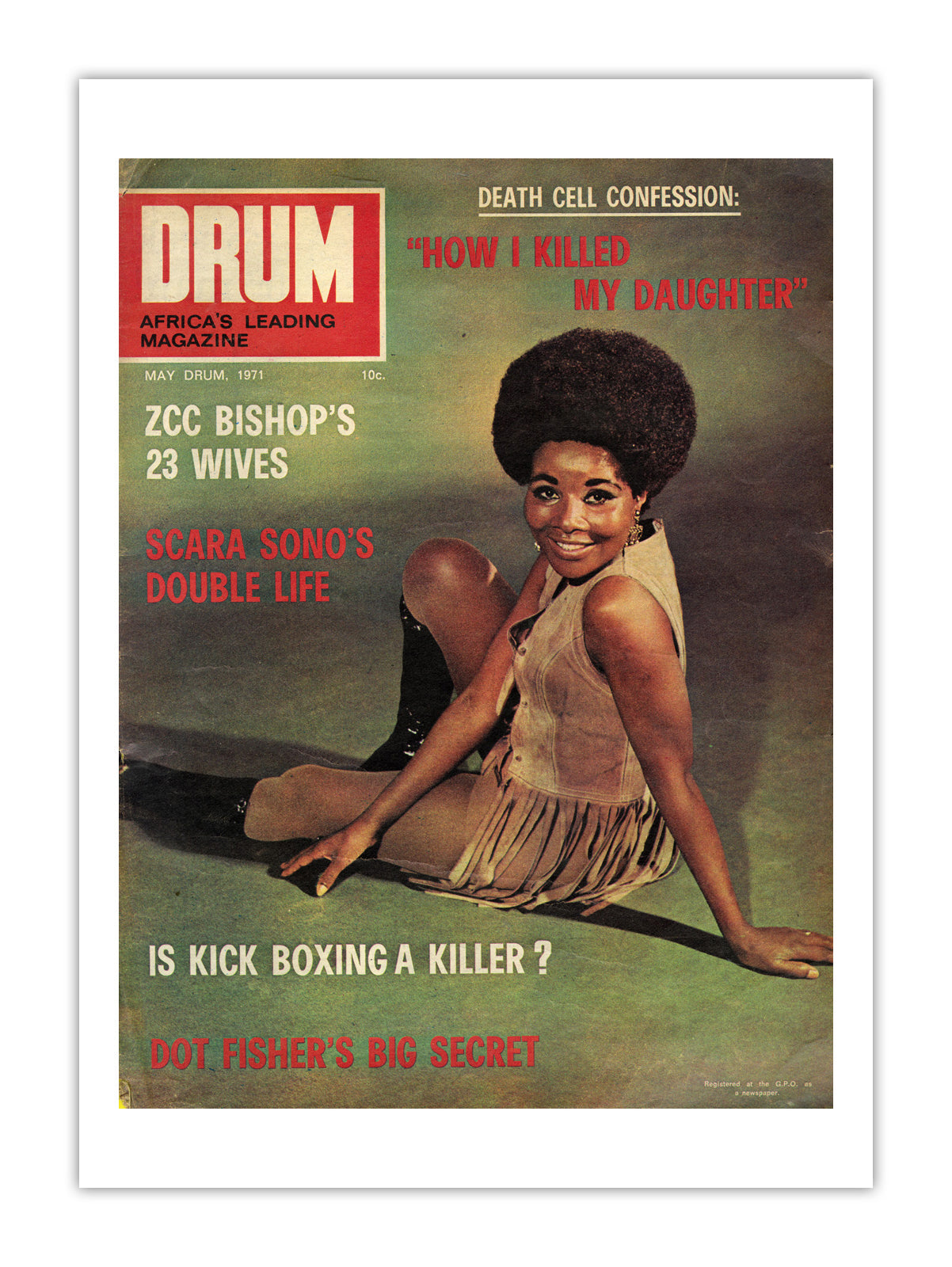 South Africa Drum Magazine cover, May 1971 – archival poster print